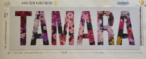 Customer photo review of Dein Wunschname als Diamond Painting in eckig oder Strass ( rund )