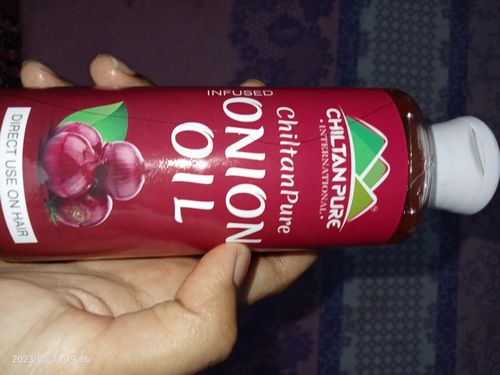 Customer photo review of Red Onion Oil 🧅 Reduces Hair Fall & Accelerates Hair Regrowth [پیاز کا تیل].. Trending.... 🔥