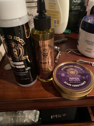 Customer photo review of Respected Roots Beard Care Kit