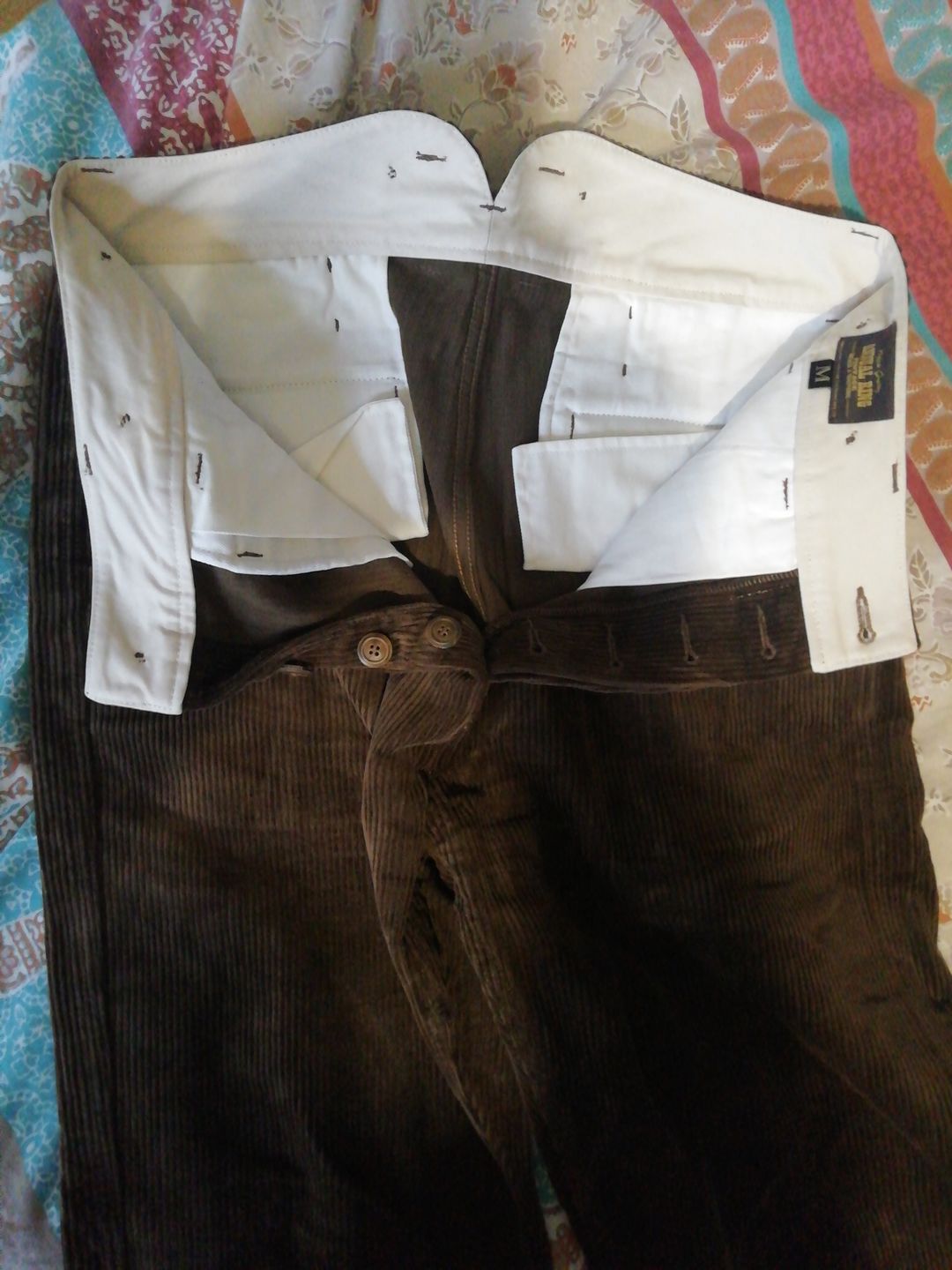 Customer photo review of 1920s 12 oz Corduroy Farmer Work Trousers