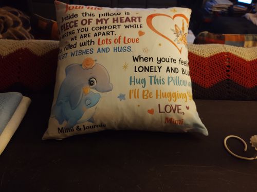 Customer photo review of Personalized Granddaughter Daughter Sea Animals Hug This Pillow