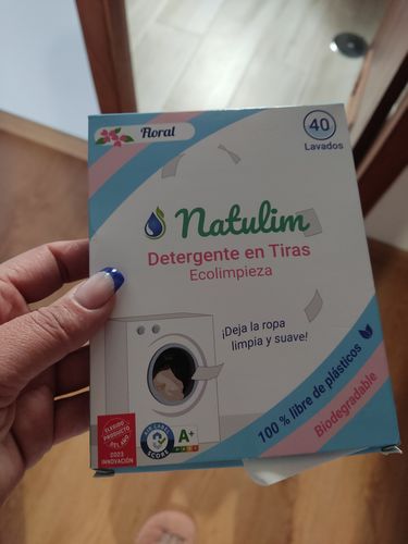 Customer photo review of Eco-Tiras de Detergente 40 lavados Natulim