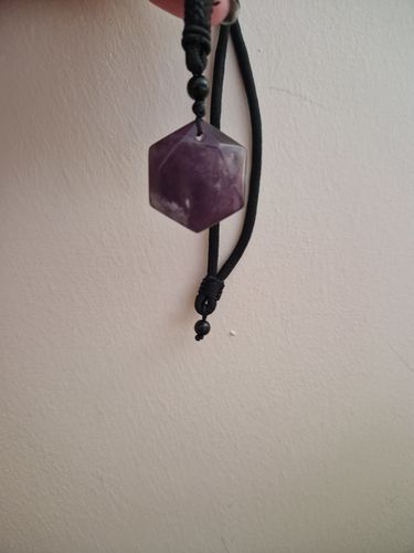 Customer photo review of Positive Transformation - Amethyst Geometric Star Necklace for Women I Men