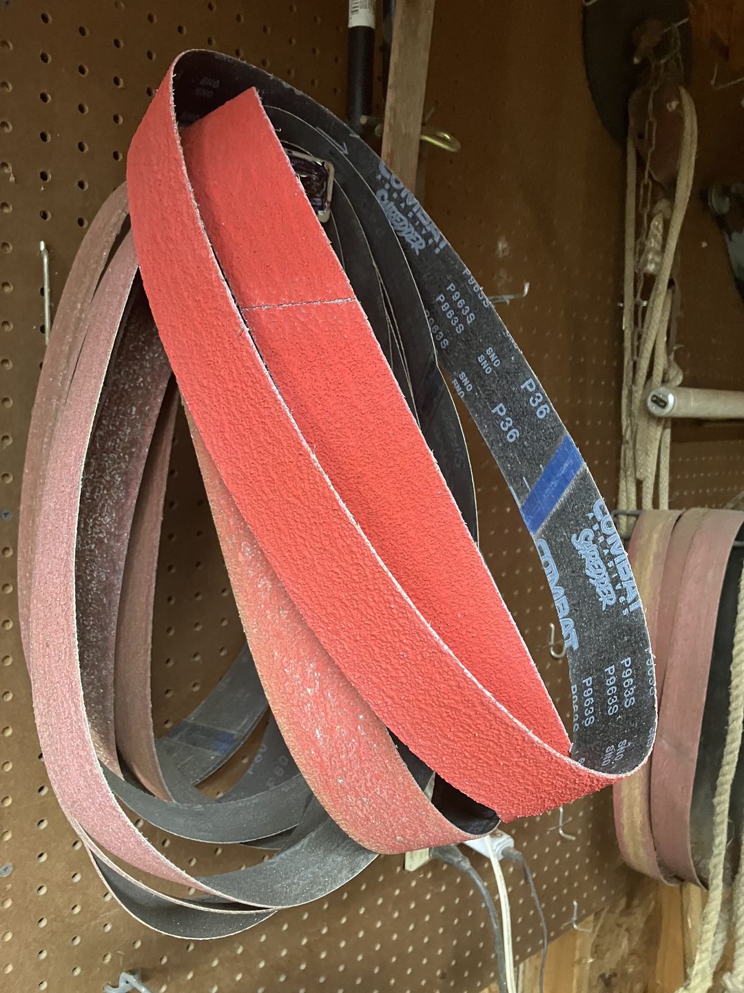 Customer photo review of 2" x 42" Sanding Belts for Stock Removal