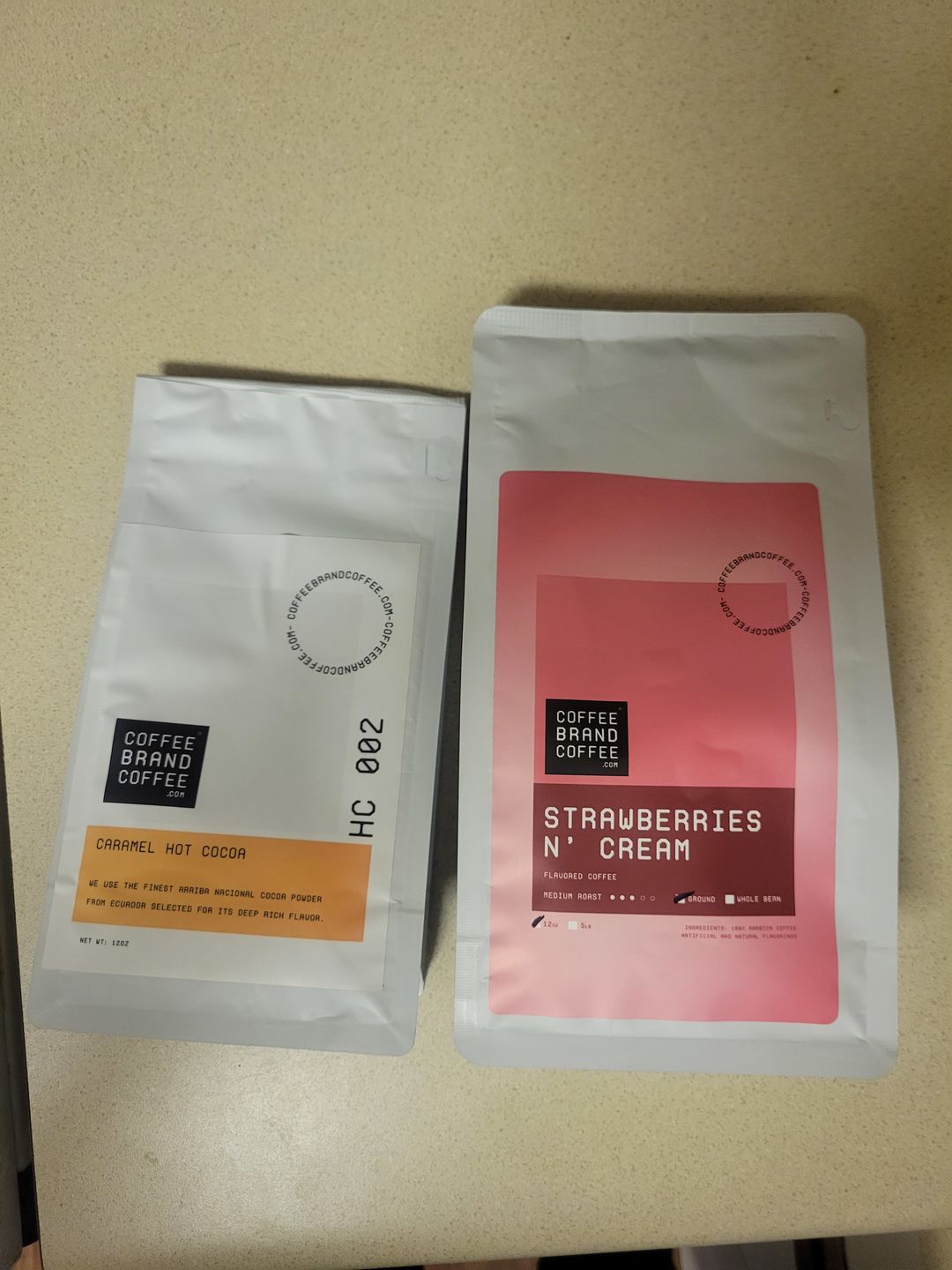 Customer photo review of Strawberries 'n Cream Flavored Coffee