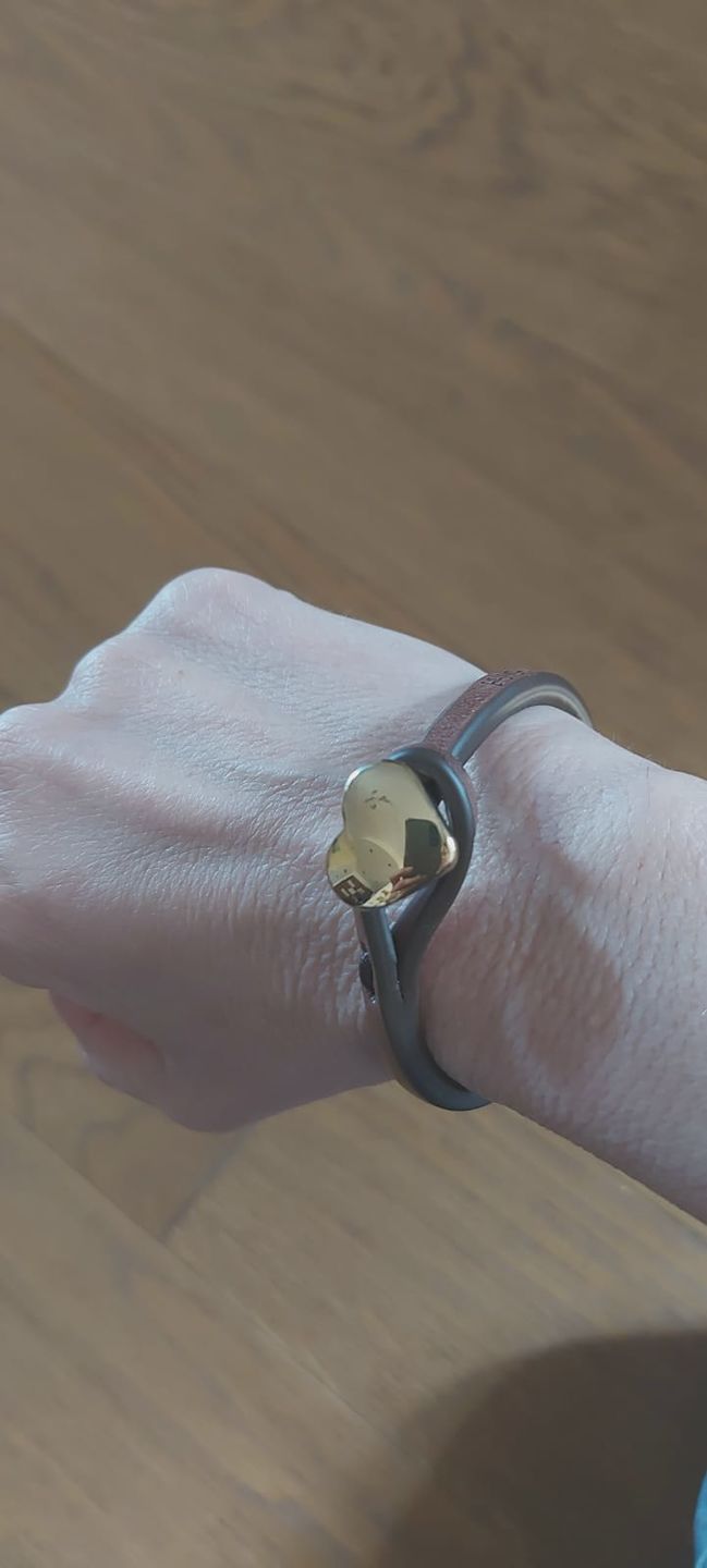 Customer photo review of Bracciale pelle Cuore Mio Oro Tulsi