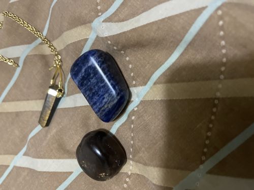Customer photo review of Tiger’s Eye Swivel Pendant- Gold