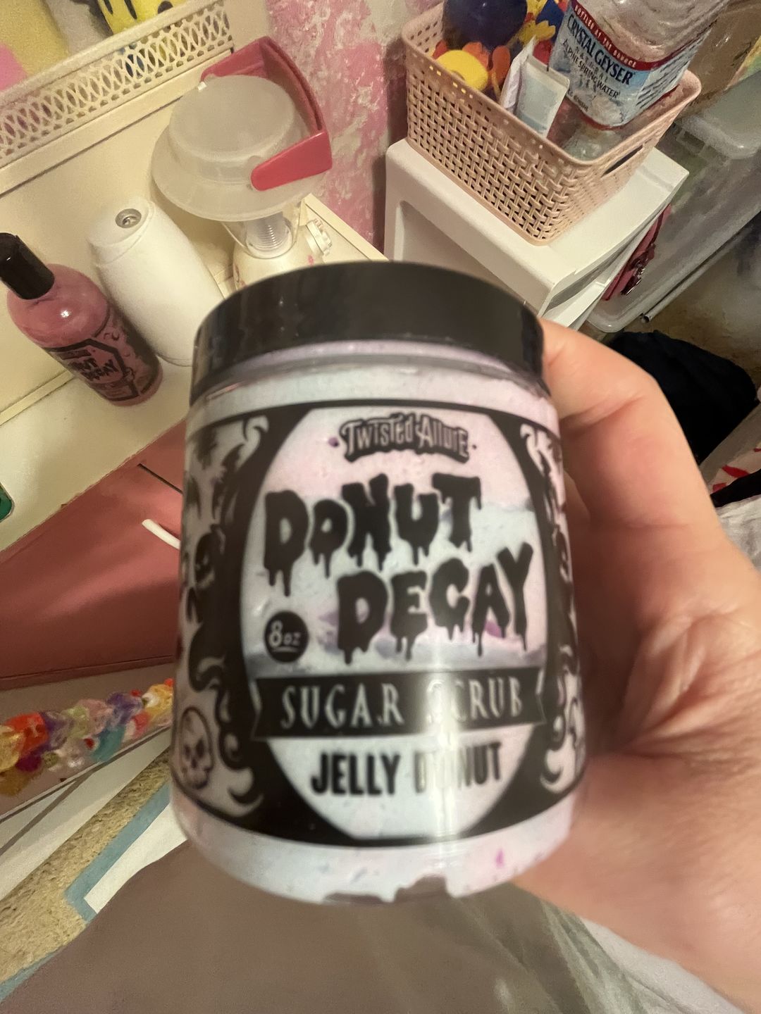 Customer photo review of Donut Decay Sugar Scrub  (Jelly Donut)