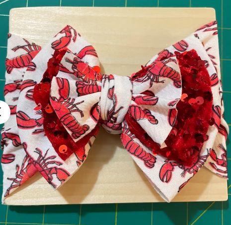 Customer photo review of Red Sequin on Velvet