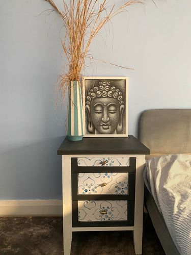 Customer photo review of Moroccan Flower Tile Wallpaper