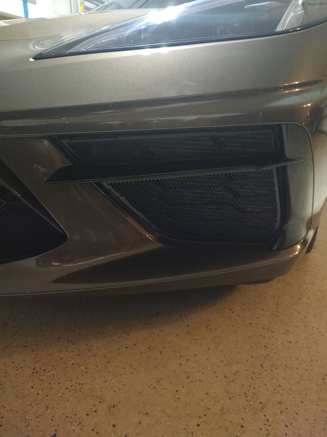 Customer photo review of Corvette C8 Front Mesh Grill Insert Cover