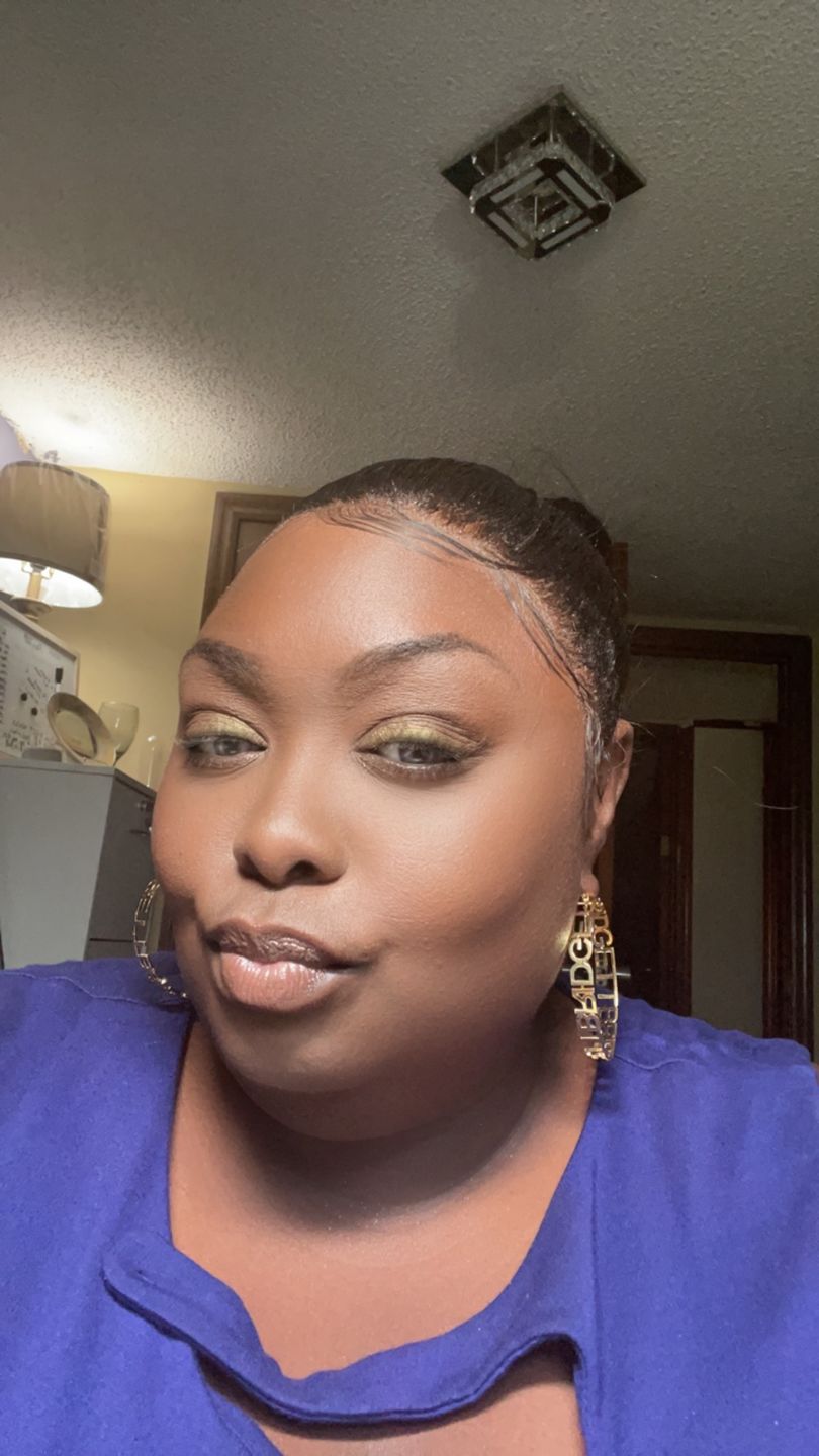 Customer photo review of Bamboo Name Earrings