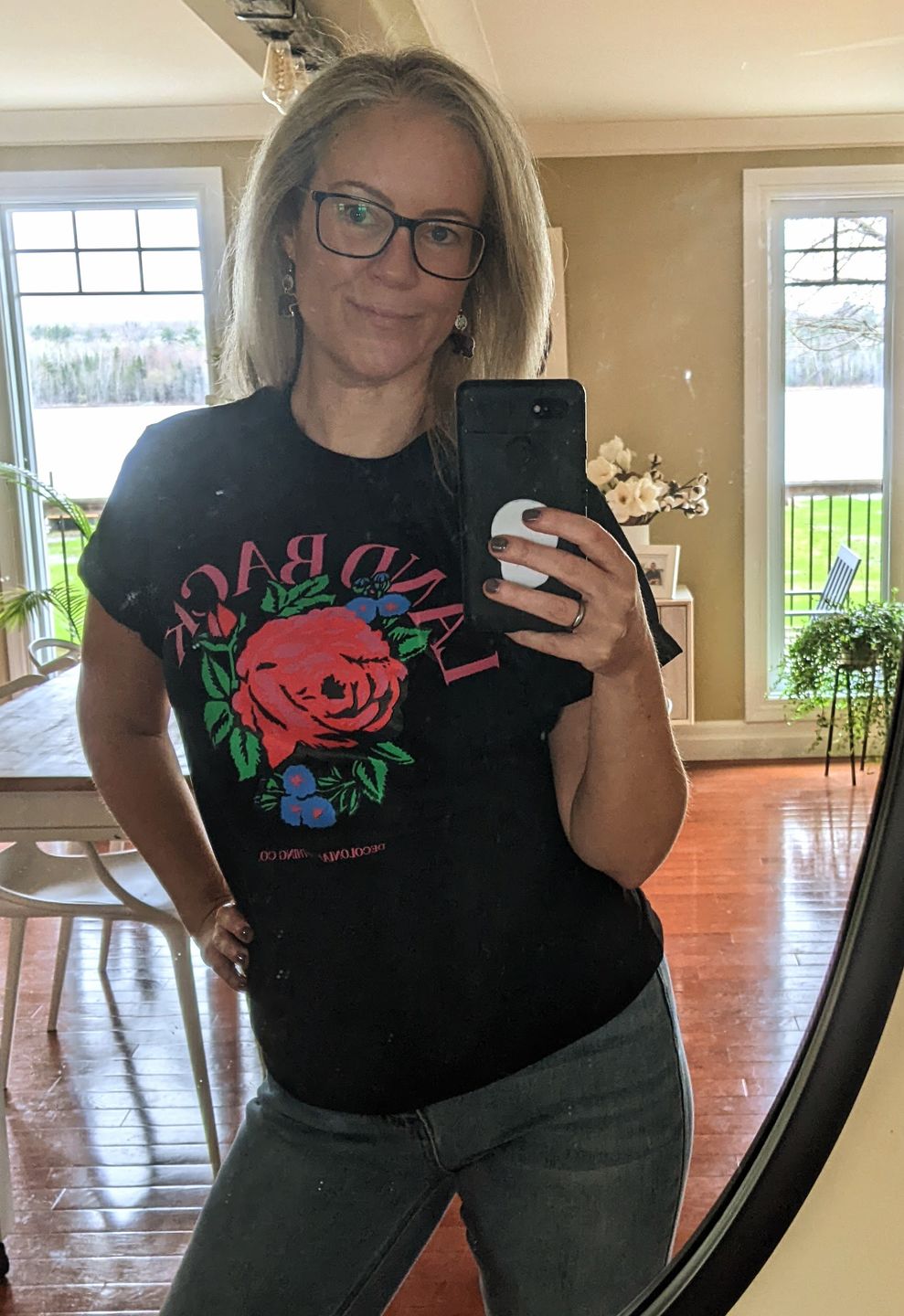 Customer photo review of Land Back Rose Tee