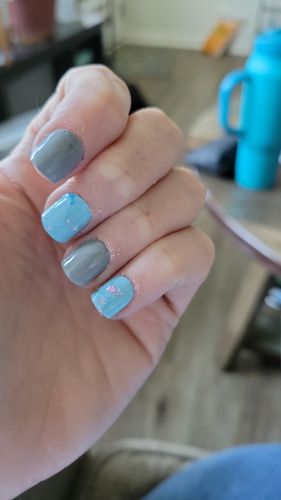 Customer photo review of ⭐ Star, ❤️ Heart and 🌙 Moon Glitter Top Coat