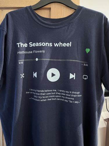 Customer photo review of Your Favorite Song T-Shirt Music Player