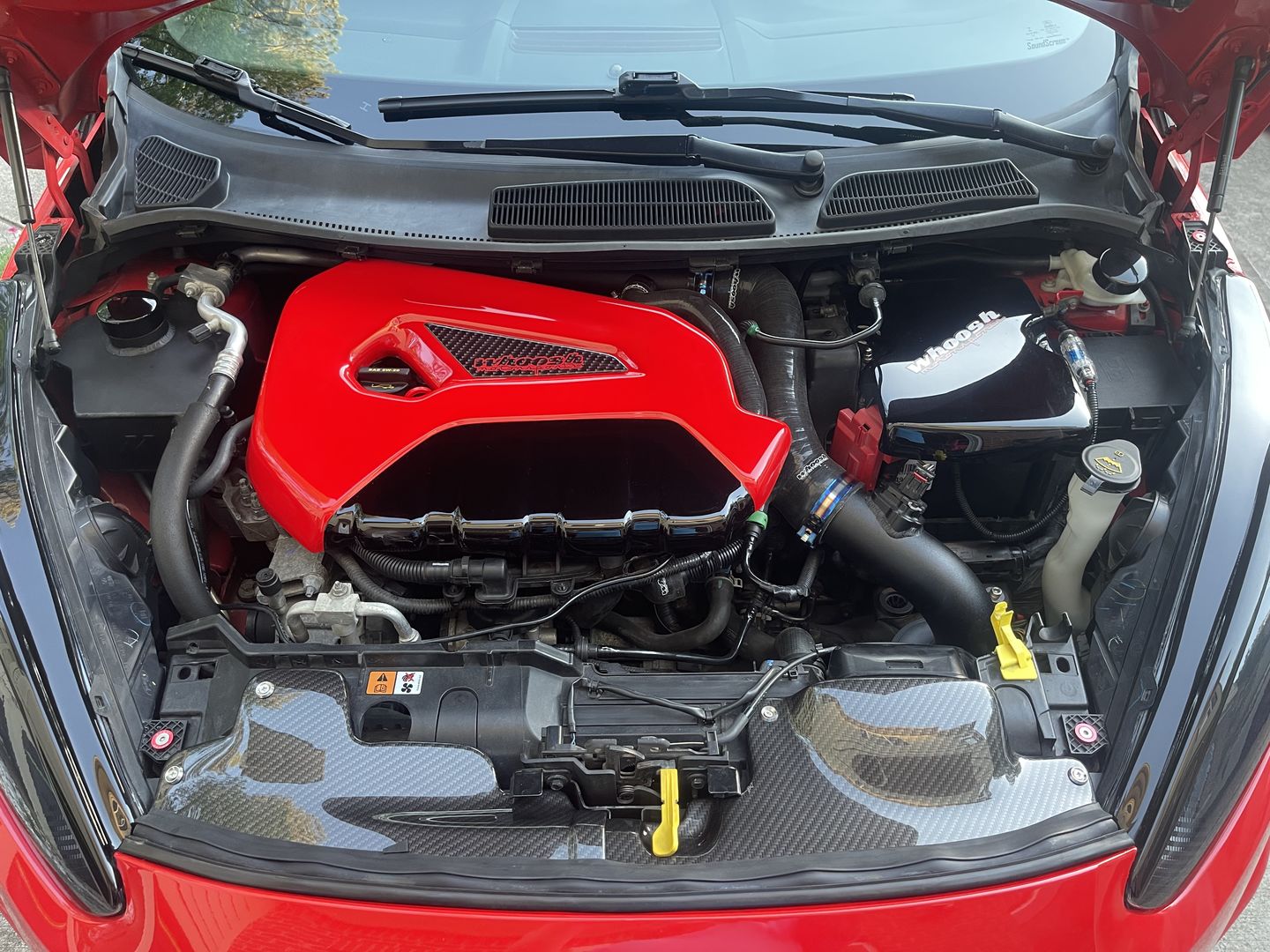 Customer photo review of Proform Engine Bay Slam Panel Covers (Painted/Hydrodipped) - MK7.5 Fiesta inc ST180
