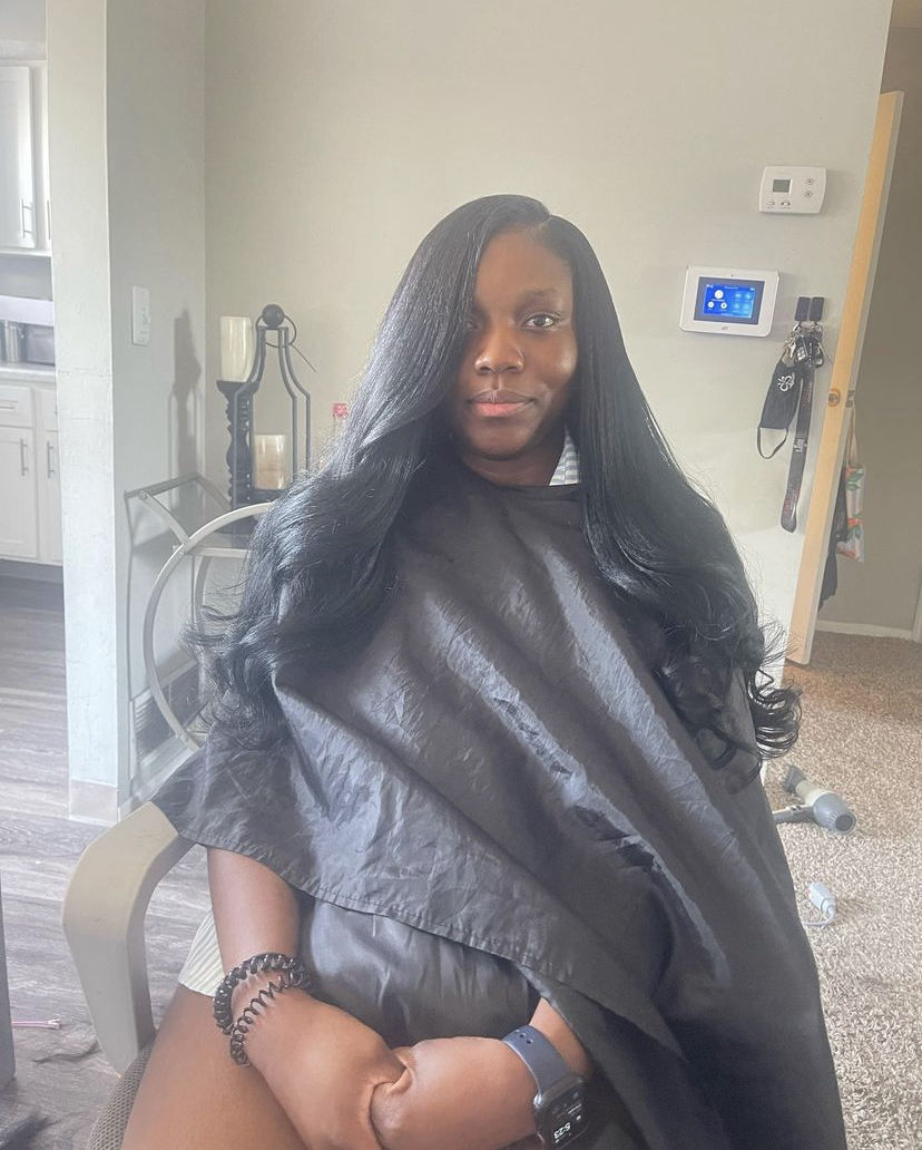 Customer photo review of Brazilian Light Yaki Human Hair Bundles WB053
