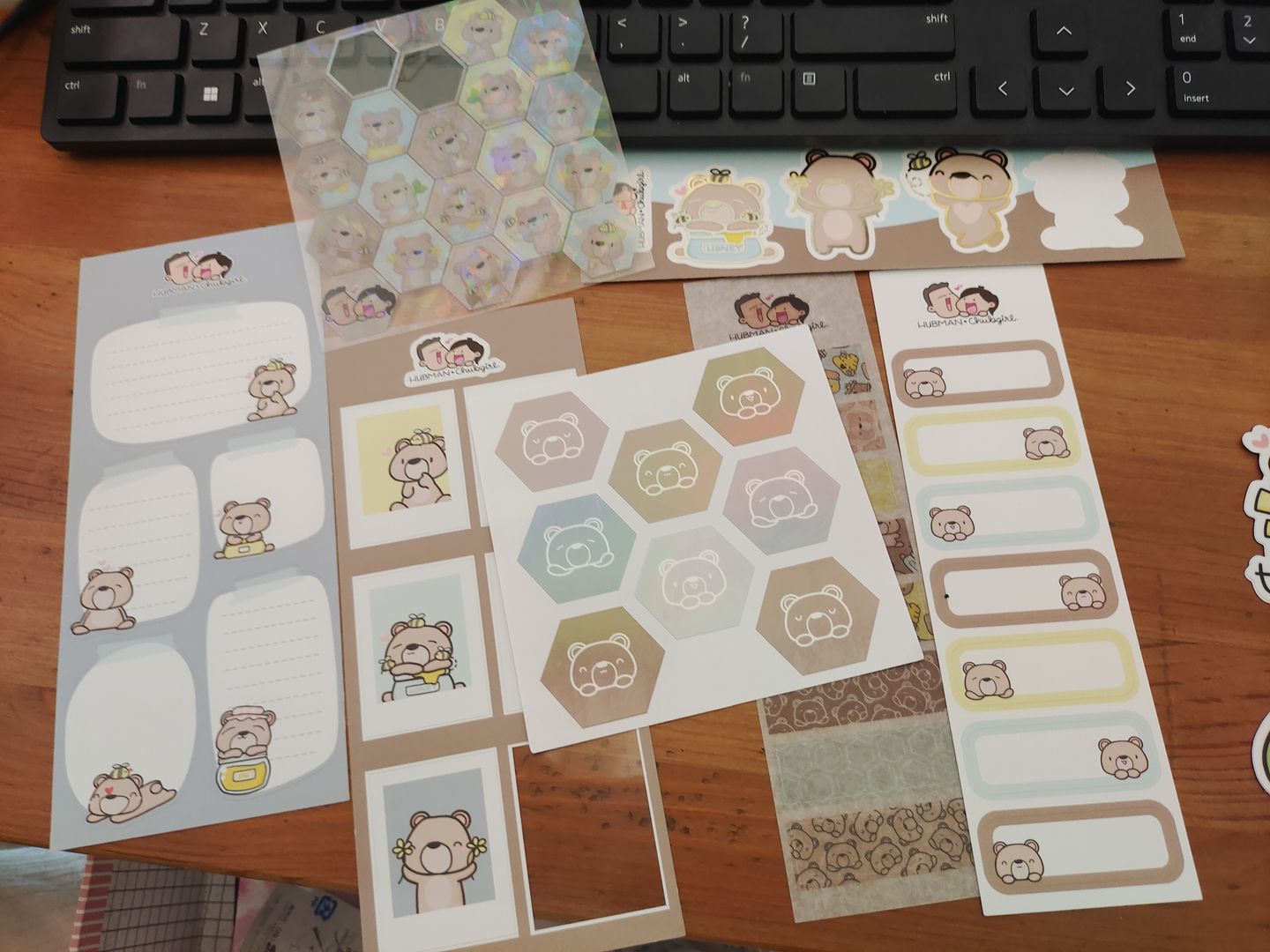 Customer photo review of Honey Bears Variety Sticker Pack