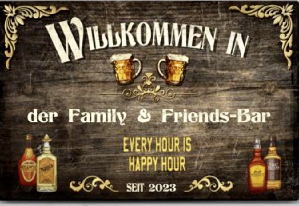 Customer photo review of Meine Bar - Indoor-Türschild