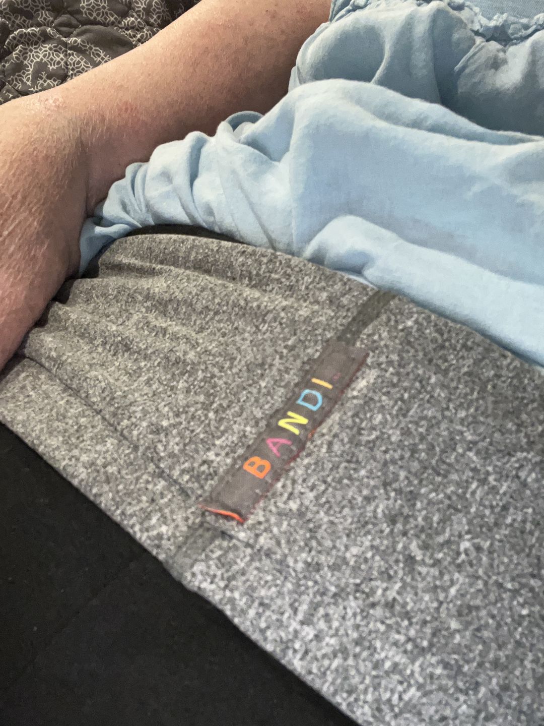 Customer photo review of Steel Heather Pocketed Wrap