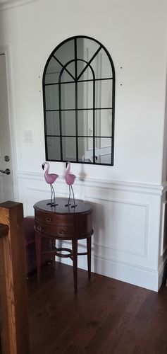 Customer photo review of Metal Black Arch Window Mirror (42"H x 28"W)
