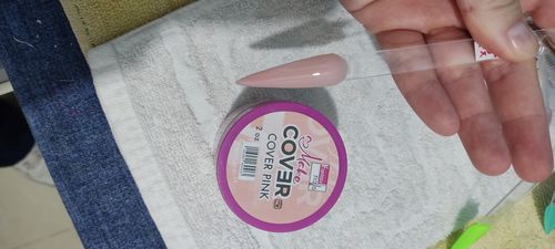 Customer photo review of Acrílico Make Cover Cover Pink 2 oz Fantasy Nails