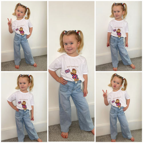Customer photo review of Kensington Bear- Kings Coronation Matching T-Shirts- White