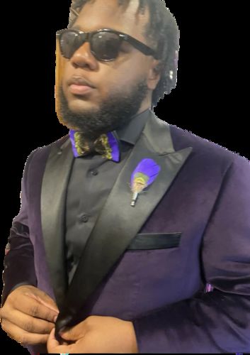 Customer photo review of The Mardi Gras- Feather Bow Tie