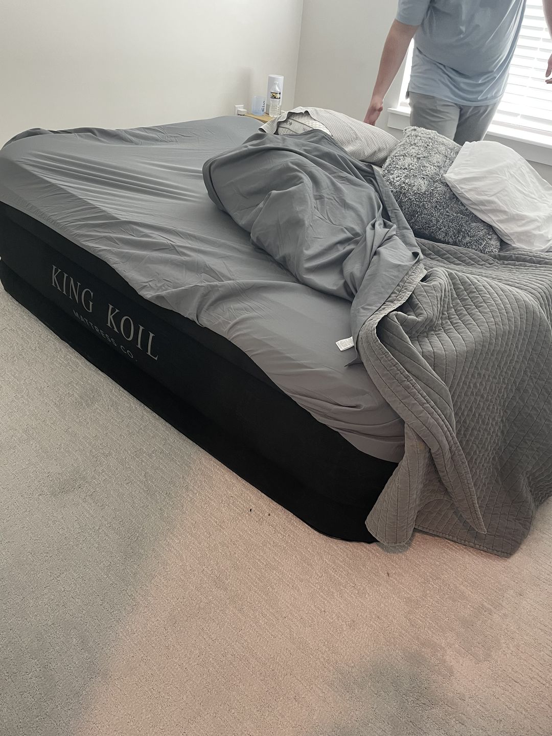 Customer photo review of King Koil Luxury Air Mattress with High Speed Built-in Pump
