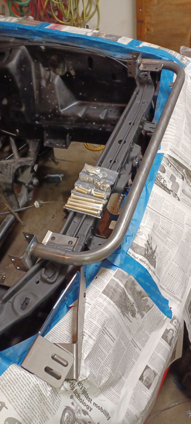 Customer photo review of 1994-04 Mustang SN95 Edge Lower Radiator Support and Intercooler Mounting System (Bolt In/Weld In)