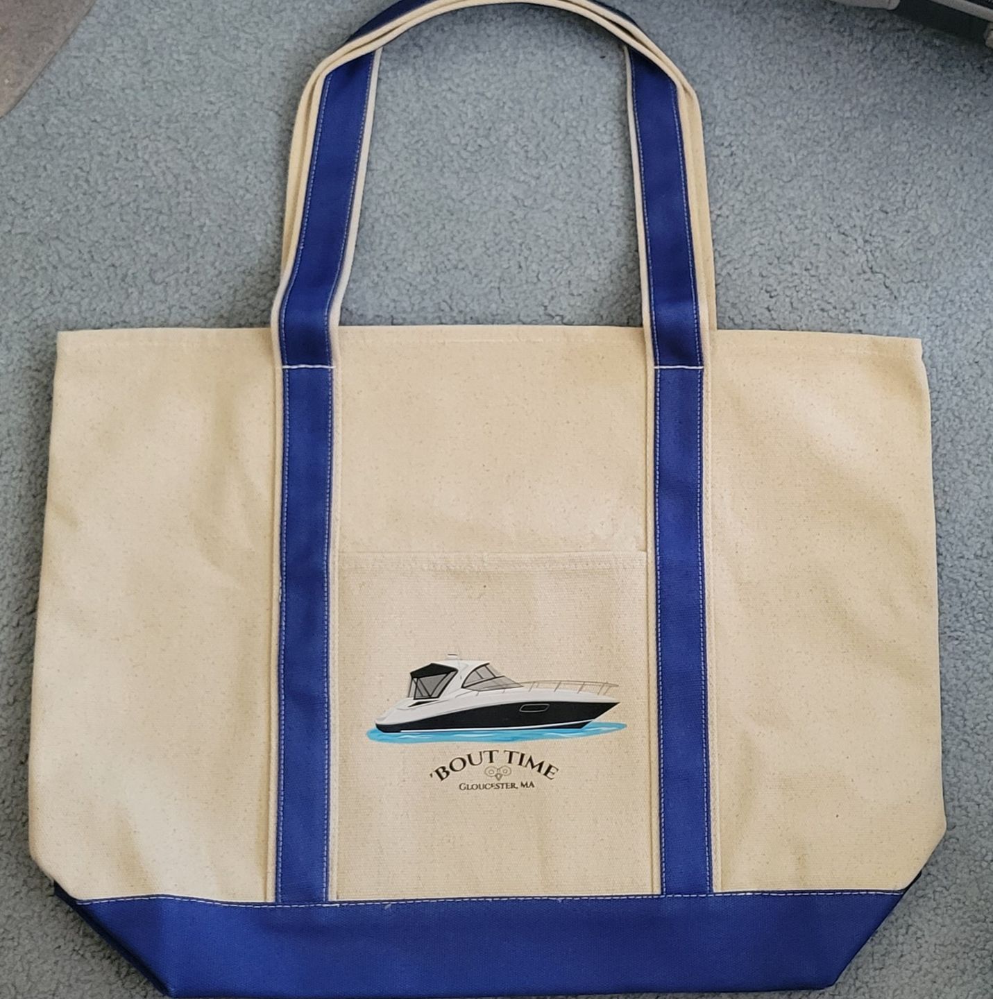 Customer photo review of Custom Boat Tote Bags
