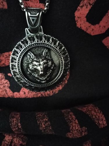 Customer photo review of Wolf Necklace