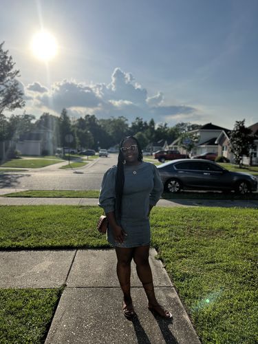 Customer photo review of Tiana Denim Dress (Medium Denim)