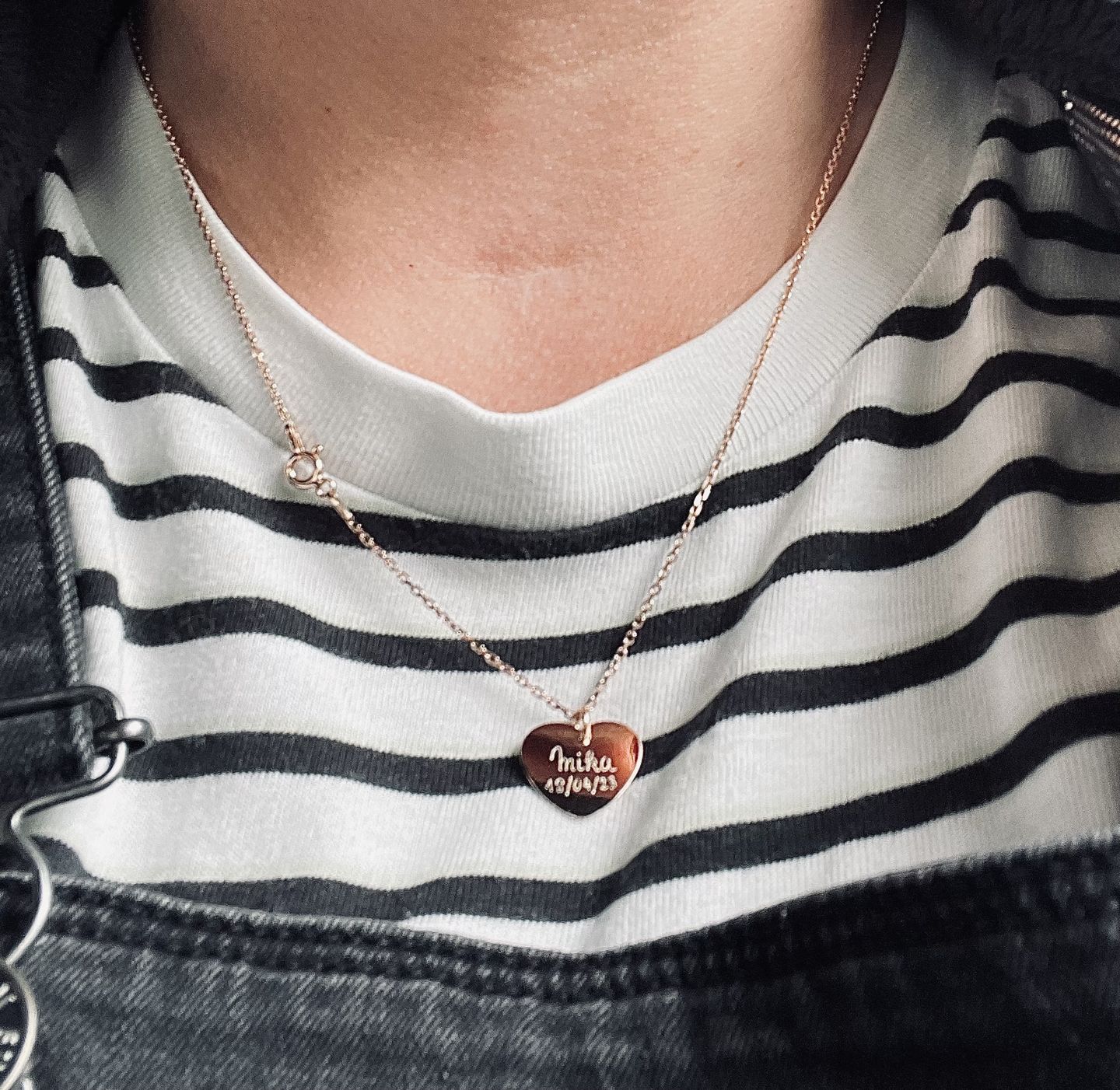 Customer photo review of Herzkette mit Gravur