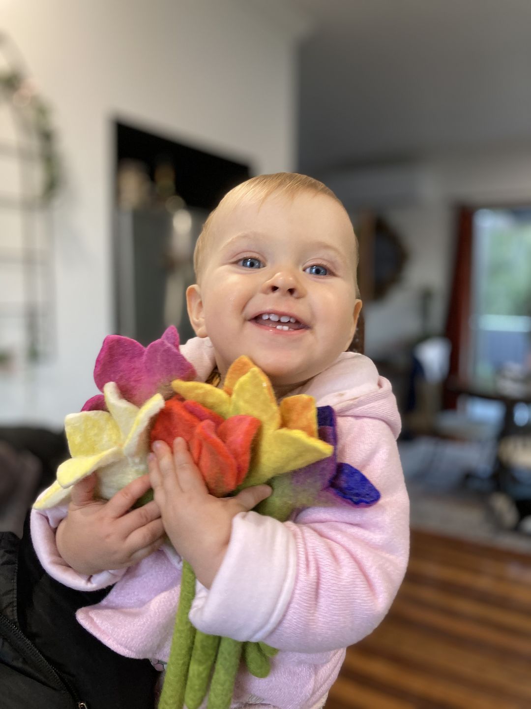 Customer photo review of Felt Flowers Set of 5 (Set A)