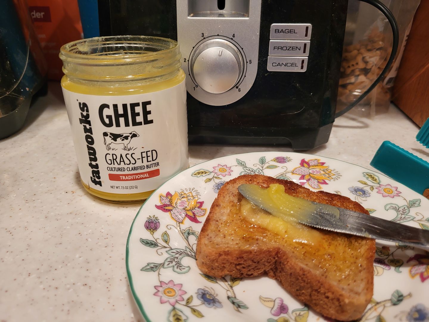Customer photo review of Organic Grass Fed Cultured Cow Milk Ghee (7.5 oz)