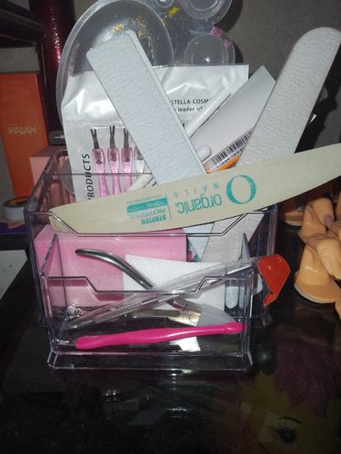 Customer photo review of Porta Pincel con Divisiones Crystal