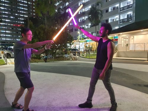 Customer photo review of The Protector lightsaber