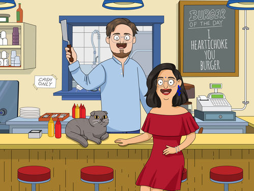 Customer photo review of Bob’s Burgers Custom Portrait