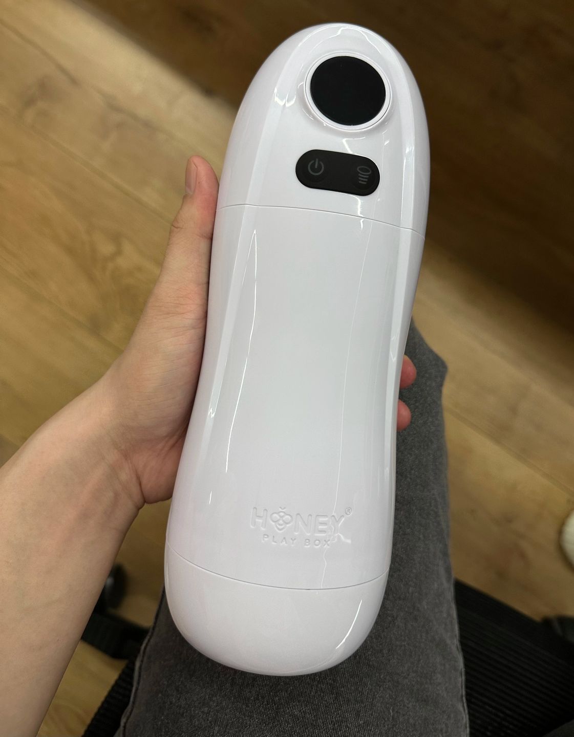Customer photo review of KAI 2 Automatic Sucking Vibrating Male Masturbator Blowjob Sex Toy