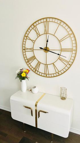 Customer photo review of 48" Gold Roman Numeral Wall Clock