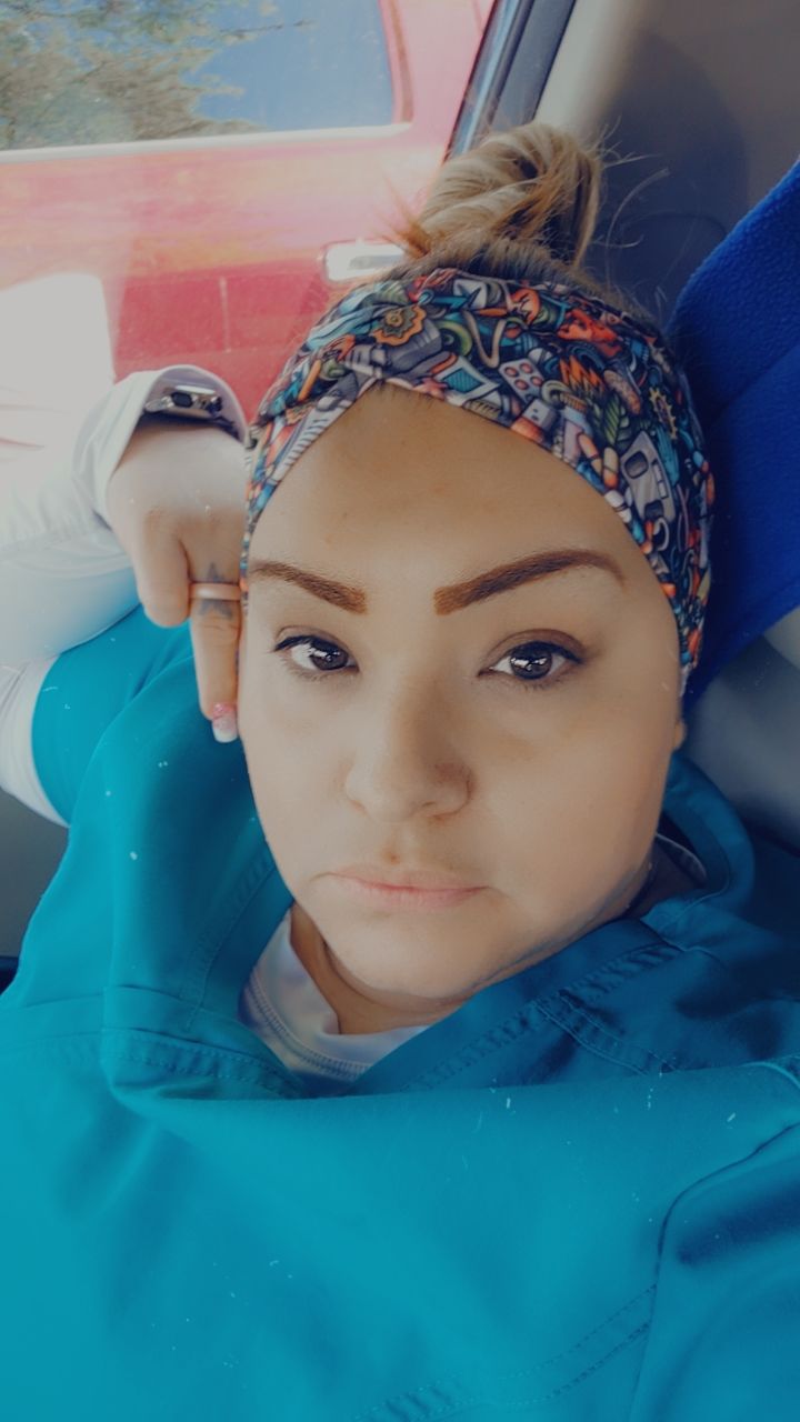 Customer photo review of Medical Print Headband