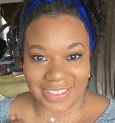 Customer photo review of Royal Blue Stretch Velvet