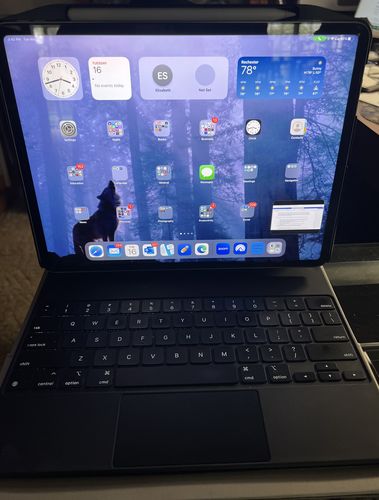 Customer photo review of Magic Keyboard Case | Leather Bound