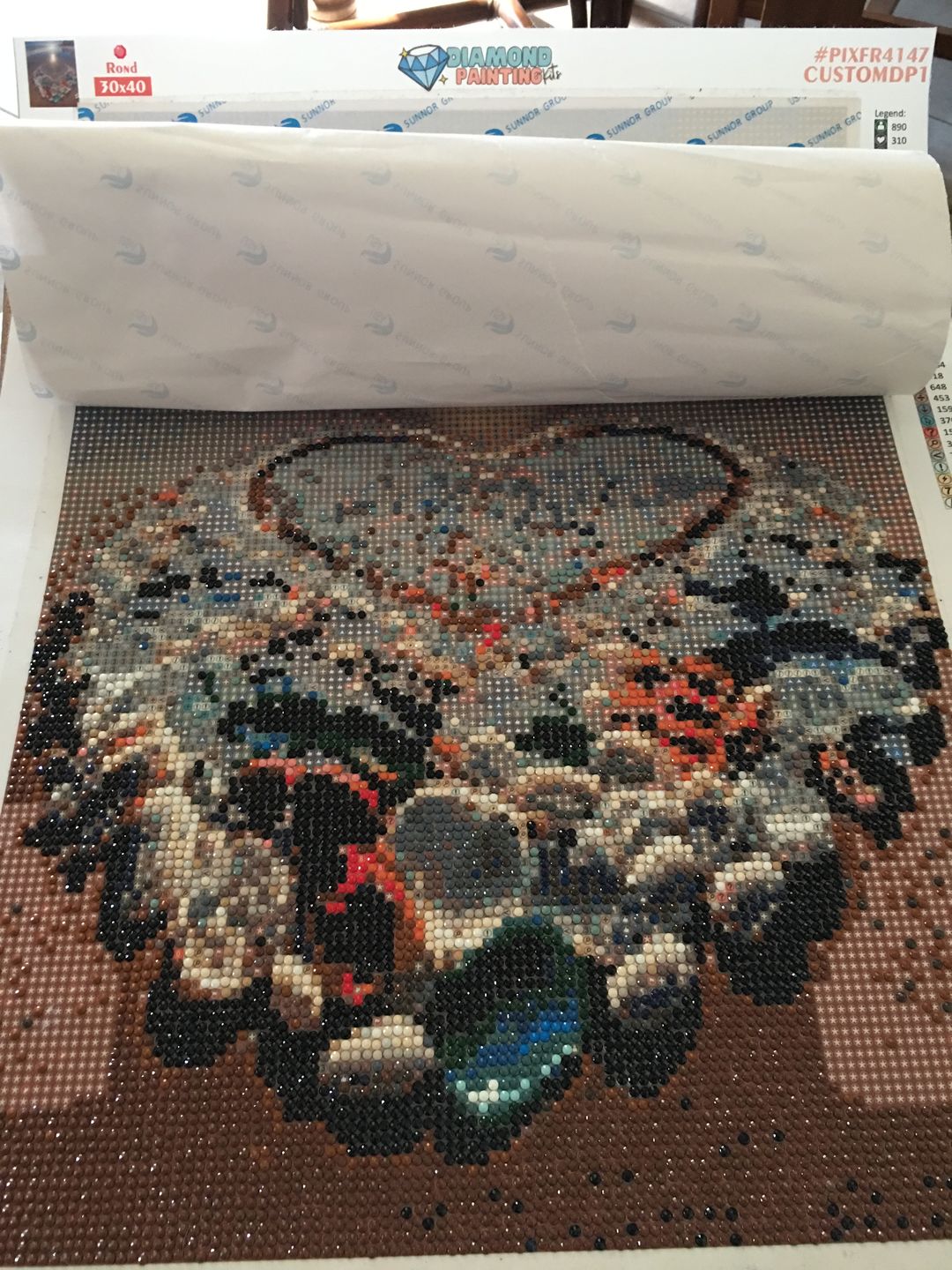 Customer photo review of Diamond Painting Personnalisé