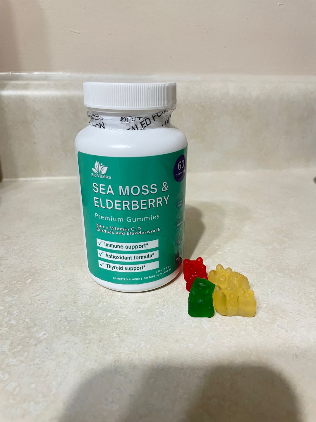 Customer photo review of Sea Moss Elderberry Gummies