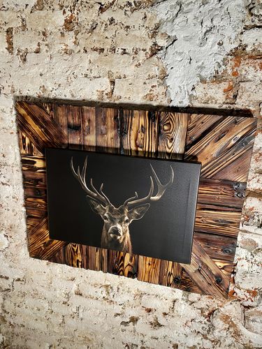Customer photo review of Leinwandbild anmutiger Hirsch Querformat