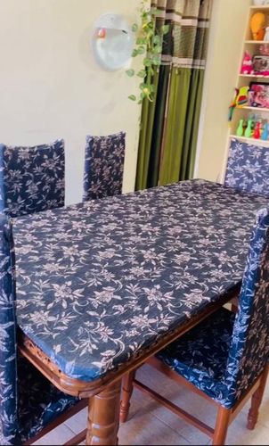 Customer photo review of DivineTrendz Exclusive - Beige Black Abstract Elastic Chair & Table Cover