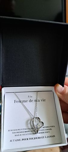 Customer photo review of Collier Amour Éternel - À la femme de ma vie - Je t'aime, pour toujours...