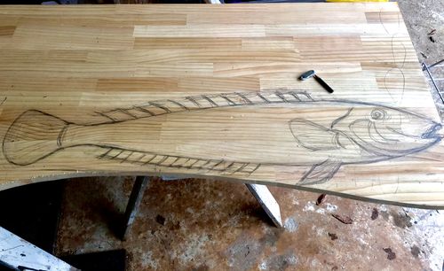 Customer photo review of Lagoon Fish Wallpaper - 2 Colours